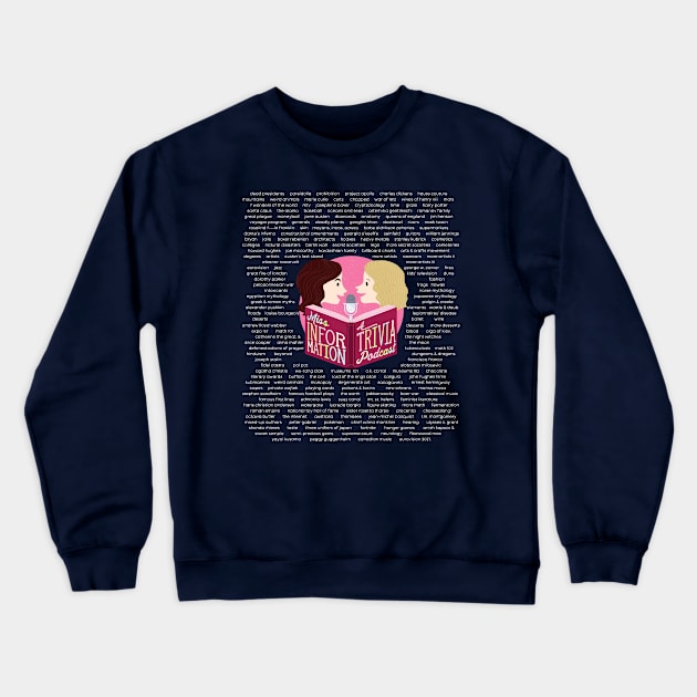 Miss Information - 200 Episodes (dark) Crewneck Sweatshirt by Miss Information - A Trivia Podcast